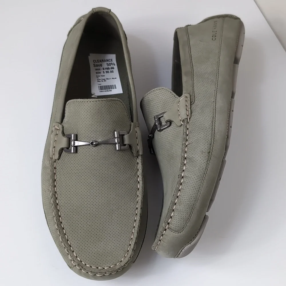 Cole Haan Wyatt Bit Driving Shoes Men's 11 Tea Leaf Suede Loafer